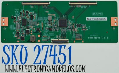 T-CON ORIGINAL PARA TV JVC / NUMERO DE PARTE 3429A1002C24 / SG8561D05-1-C-1 / C05448S0F-C / SG8561D05-1 / 3429A1002C2411HC / PANEL K860WDJ1 / DISPLAY SG8561D05-1 / MODELO SI85URF