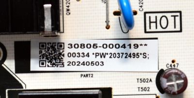 FUENTE DE PODER ORIGINAL PARA TV TCL / NUMERO DE PARTE 30805-000419 / 40-P40SWL-PWB1ZG / 11601-500122 / P40SW / 20372495 / DISPLAY ST7461D05-3 VER.2.1 / MODELO 75QM751G - Imagen 3