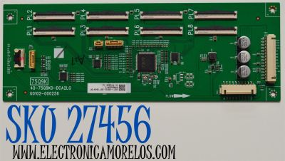 LED DRIVER ORIGINAL PARA TV TCL / NUMERO DE PARTE G0311-000222 / 40-75Q9K0-DCA2LG / G0102-000256 / 75Q9K / V8-M75Q9K0-LC / DISPLAY ST7461D05-3 VER.2.1 / MODELO 75QM751G