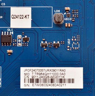 MAIN ORIGINAL PARA TV ONN ROKU 4K UHD HDR / NUMERO DE PARTE 9011-240028-WD2011IK / CVR964_QH / 7.TR964QH11000.0A0 / JRX09011RA0 / PANEL K980WDK41 / DISPLAY SG9751D01-1 VER.2.1 / BOARD SG9751D01-1-XRR-1 / SG9751D01-1-XRL-1 / MODELO 100146865 98" - Imagen 5