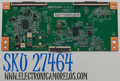 T-CON ORIGINAL PARA TV ONN / NUMERO DE PARTE 3429A10012 / SG9751D01-1-C-1 / G68504PF233A3-4 / SG9751D01-1 / 3429A100120211 / PANEL K980WDK41 / DISPLAY SG9751D01-1 VER.2.1 / BOARD SG9751D01-1-XRR-1 / SG9751D01-1-XRL-1 / MODELO 100146865 98"