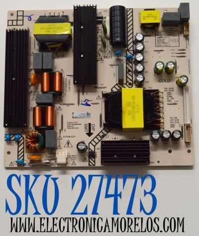 FUENTE DE PODER ORIGINAL PARA TV JVC / ONN /  NUMERO DE PARTE 9012-112174 / K-P238-C01 / 9012-112174-23802041 / NE5000A / XXDZ4700RA0-A / 82NE1178C-A / PANEL K750WDJ1 / HV750QUB-F91 / MODELO SI75URF / ONR75J1U-MX