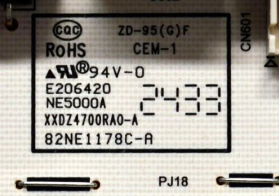 FUENTE DE PODER ORIGINAL PARA TV JVC / ONN /  NUMERO DE PARTE 9012-112174 / K-P238-C01 / 9012-112174-23802041 / NE5000A / XXDZ4700RA0-A / 82NE1178C-A / PANEL K750WDJ1 / HV750QUB-F91 / MODELO SI75URF / ONR75J1U-MX - Imagen 3