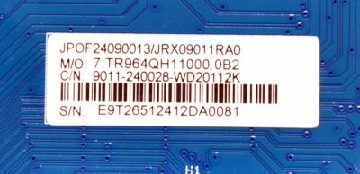MAIN ORIGINAL PARA TV ONN 4K UHD ROKU TV / NUMERO DE PARTE 9011-240028-WD20112K / CVR964_QH / 7.TR964QH11000.0B2 / JRX09011RA0 / 24C0700656 / JPOF24090013 / PANEL K750WDJ1 / DISPLAY HV750QUB-F91 / MODELO ONR75J1U-MX - Imagen 4