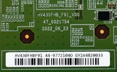 T-CON ORIGINAL PARA TV VIZIO / NUMERO DE PARTE 44-9772104 / 47_6021754 / HV430FHB_F91_V00 / 44-97721040 / 44-9772104O / HV430FHBF91 / PANEL BOEI430WU1 / HV430FHB-F91 / MODELO VFD43M-0804 / VFD43M-0804 LBVFU6JA - Imagen 2