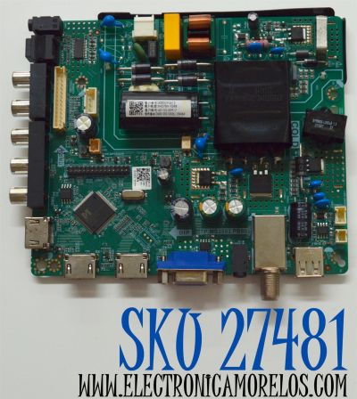 MAIN FUENTE COMBO ORIGINAL PARA TV SCEPTRE / NUMERO DE PARTE 60103-00917 / TP.MS3553.PB802 / 4300092612 / A21043076-0H12345 / PANEL BOEA430WU1 / DISPLAY CC430LV1D VER.02 / MODELO X437BV-FSRD / X437BV-FSRB