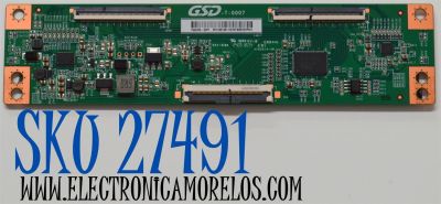 T-CON ORIGINAL PARA TV SELECT SERIES ROKU / NUMERO DE PARTE T65UHD-SVP1 / GSD-T-0007 / ER11001301110HT / DISPLAY JR645R3HA3L / MODELO 65R4AX / 65R6AX