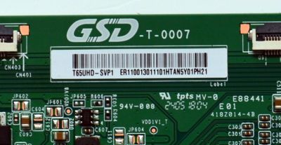 T-CON ORIGINAL PARA TV SELECT SERIES ROKU / NUMERO DE PARTE T65UHD-SVP1 / GSD-T-0007 / ER11001301110HT / DISPLAY JR645R3HA3L / MODELO 65R4AX / 65R6AX - Imagen 2