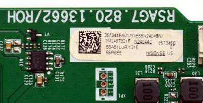 MAIN FUENTE COMBO ORIGINAL PARA TV HISENSE 4K UHD HDR ROKU TV / NUMERO DE PARTE 357344 / RSAG7.820.13662/ROH / 58A51LUR / 357345 / PANEL HD580H1U91 / DISPLAY CV580U4-L01 / MODELO 58R6E5 - Imagen 3