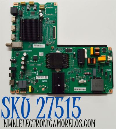 MAIN FUENTE COMBO ORIGINAL PARA TV ELEMENT XUMO TV 4K UHD HDR / NUMERO DE PARTE 9011-240038-WC2010EK / TPD.T962D4.PC761 (T) / 9011-240038-WC2010EK-CV / TE9011ARA0 / M24050218 / Q24074-KT / PANEL K430WDJ1 / DISPLAY V430DJ1-Q01 REV.D2 / MODELO E550AE43C