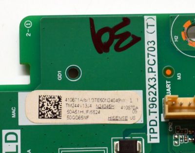 MAIN FUENTE COMBO ORIGINAL PARA TV HISENSE 4K UHD HDR QLED FIRE TV / NUMERO DE PARTE 410671 / TPD.T962X3.PC703 (T) / 50A51HUF / 410670 / PANEL HD500H1U91-T0LHK2 / DISPLAY CV500U2-L01 REV:02 / BOARD CV500U2-L01-XL-2 / CV500U2-L01-XR-2 / MODELO 50QD65NF - Imagen 4