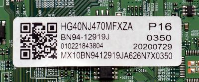 MAIN ORIGINAL PARA TV SAMSUNG FULL HD / NUMERO DE PARTE BN94-12919J / BN41-02640A / BN41-02640 / BN97-14087J / BN9412919J / PANEL CY-JN040BGNV4H / DISPLAY V400HJ6-PE1 CA / BN96-33321D / MODELO HG40NJ470MFXZA / HG40NJ470MFXZA DA01 - Imagen 3