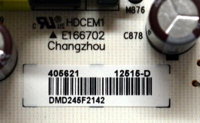 FUENTE DE PODER ORIGINAL PARA TV HISENSE / NUMERO DE PARTE 405621 / RSAG7.820.12515/ROH / HDCEM1 / 12515-D / CQC13134095636 / PANEL HD650H1U73-T0L1B6\R / DISPLAY HV650QUB-F72 REV.2.0 / MODELO 65A6N - Imagen 3