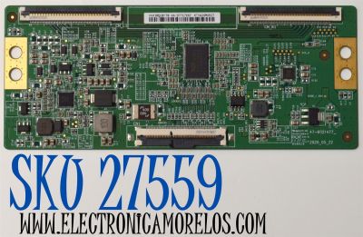 T-CON ORIGINAL PARA TV PHILIPS / NUMERO DE PARTE 44-9771766F / 47-6021477 / HV430QUBF70 / XT5A24M4927 / PANEL BOEI430WQ1 / DISPLAY HV430QUB-F70 / MODELO 43PFL5766/F7 / 43PFL5766/F7 E