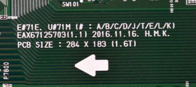 MAIN ORIGINAL PARA TV LG 4K UHD HDR SMART TV / NUMERO DE PARTE EBT64419903 / EAX67125703 / EAX67125703(1.1) / 64419903 / PANEL LC650AQD (GK)(A2) / MODELO OLED65E7P-U / OLED65E7P-U.BUSYLJR - Imagen 2