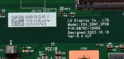 T-CON ORIGINAL PARA TV SONY / NUMERO DE PARTE 6871L-7645A / 6870C-1046A / LE650PQL (HS)(E1) / 7645A / PANEL YDEM065UNG11 / MODELO K-65XR80C / K65XR80C - Imagen 3