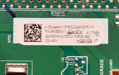 MAIN FUENTE COMBO ORIGINAL PARA TV HISENSE FHD GOOGLE TV / NUMERO DE PARTE 413924 / TPD.MT9216T.PB705 (T) / 32A35HUA(0002) / 411768 / G24157M / PANEL JHD315H1F71-TXL4B1 / DISPLAY HV320FHB-F41 / MODELO 32A45K - Imagen 3