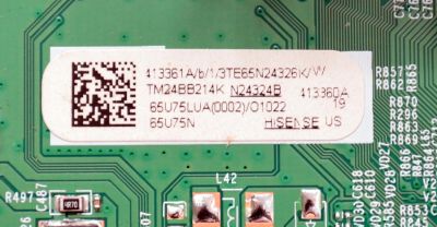 MAIN ORIGINAL PARA TV HISENSE 4K UHD HDR GOOGLE TV / NUMERO DE PARTE 413361 / RSAG7.820.13493/ROH / 65U75LUA(0002) / 413360 / PANEL HD650H3U51-T0LZ / DISPLAY T650QVN07.H / MODELO 65U75N - Imagen 2