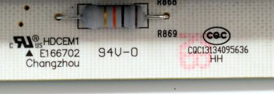 FUENTE DE PODER ORIGINAL PARA TV HISENSE / NUMERO DE PARTE 417604 / RSAG7.820.12993/ROH / 12993-TA B001 / CQC13134095636 / HDCEM1 / PANEL HD650H3U51-T0LZ / DISPLAY T650QVN07.H / MODELO 65U75N - Imagen 2