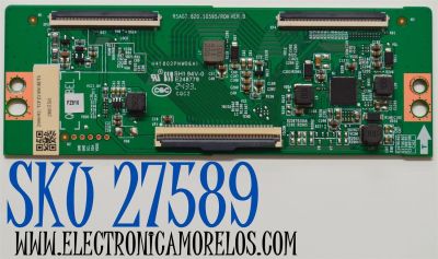 T-CON ORIGINAL PARA TV HISENSE / NUMERO DE PARTE 290692 / RSAG7.820.10595/ROH VER.B / 280750 / H41802PNW06A1 / PANEL HD425Y1U51-T0LHK5\ROH / DISPLAY T430QVN03.7 / BOARD 43T10-S0F XL BD / 43T10-S0G XR BD / MODELO 43QD65NF