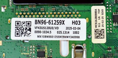 MAIN ORIGINAL PARA TV SAMSUNG 4K UHD HDR / NUMERO DE PARTE BN96-61259X / BN41-03350A / BN41-03350 / KANT_SU2E_FU8 / BN9661259X / BN96-60873A / BN96-60372A / PANEL CY-BF043HGNV3H / DISPLAY V430DJ1-Q01 4E7 / BN96-59942A / MODELO UN43U8000FBXZA DB01 - Imagen 5