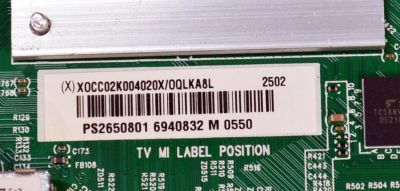 MAIN FUENTE COMBO PARA TV ONN ROKU 4K UHD HDR / NUMERO DE PARTE XOCC02K004 / 715GF-C0B-000-004L / T24216-TX / X0CC02K004 / XOCC02K004020X / PANEL TPT650WR-QVN07.U / DISPLAY T650QVN07.9 / BOARD 65T55 S1N / 65T55 S1L XR1 / XL1 / MODELO 100012587 65" - Imagen 2