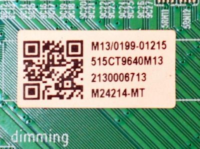 MAIN ORIGINAL PARA TV ONN ROKU 4K UHD HDR / NUMERO DE PARTE 515CT9640M13 / AMT9640-ZC01-01 / M24214-MT / M13/0199-01215 / 2130006713 / DISPLAY V550DJ2-Q01 REV.D1 / MODELO 100012586 55" - Imagen 4