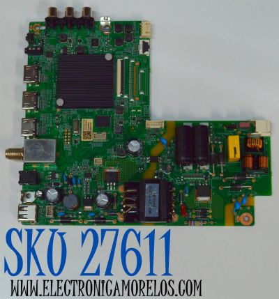 MAIN FUENTE COMBO ORIGINAL PARA TV ONN ROKU FHD / NUMERO DE PARTE 515CT9501M34 / AMT9501-ZC01-01 / M34/1695-02099 / 2130006915 / M25013-MT / PANEL V400HJ9-PE1 (4) / DISPLAY V400HJ9-PE1 REV.C4 / MODELO 100058007 40"