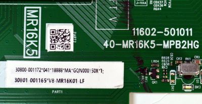 MAIN FUENTE COMBO ORIGINAL PARA TV TCL FULL HD ROKU TV/ NUMERO DE PARTE 30800-001172 / 11602-501011 / 40-MR16K5-MPB2HG / MR16K5 / 30801-001165 / V8-MR16K01-LF / PANEL LVF430NDEL / DISPLAY ST4251B05-2 VER.2.1 / MODELO 43S310R - Imagen 2