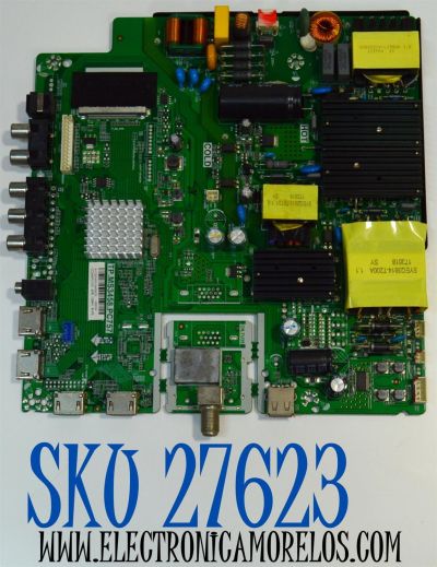 MAIN FUENTE COMBO ORIGINAL PARA TV PIXEL / NUMERO DE PARTE A17093495 / TP.MS3458.PC757 / LC546PU1L01 / PO170803781 / T1708-294 / 890.CVT-3458PC757-6H / PANEL CX550DLEDM / MODELO LE5528/4K