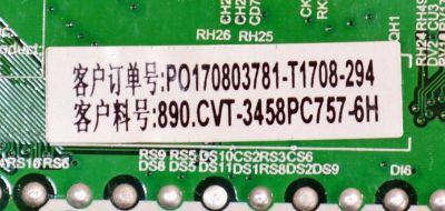 MAIN FUENTE COMBO ORIGINAL PARA TV PIXEL / NUMERO DE PARTE A17093495 / TP.MS3458.PC757 / LC546PU1L01 / PO170803781 / T1708-294 / 890.CVT-3458PC757-6H / PANEL CX550DLEDM / MODELO LE5528/4K - Imagen 2