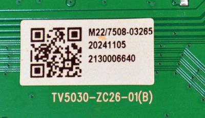 T-CON ORIGINAL PARA TV ONN / NUMERO DE PARTE 513C5030M22 / TV5030-ZC26-01(B) / 303C5030232 / M22/27508-03265 / 2130006640 / PANEL HF500QUB-F20 V2.0 / DISPLAY HF500QUB-F20 REV.2.0 / MODELO 100012585 50" - Imagen 3
