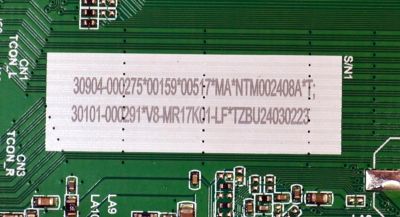 MAIN ORIGINAL PARA TV TCL 4K UHD HDR ROKU TV / NUMERO DE PARTE 30904-000275 / TD.R817T.771 (T) / MR17TF / 40-MR17TF-MAC2HG / 30101-000291 / PANEL LVU500NDEL / DISPLAY V500DJ8-Q01 F4 / MODELO 50S451 - Imagen 4