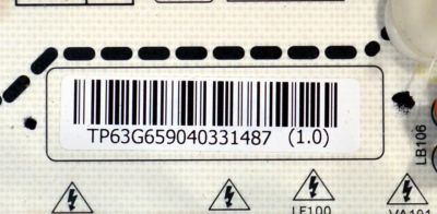 FUENTE DE PODER ORIGINAL PARA TV LG / NUMERO DE PARTE EAY65904033 / LGP55C3-23OP / TN5L65904033(1.0) / 65904033 / MODELO OLED55C3AUA / OLED55C3AUA.DUSQLJR - Imagen 2