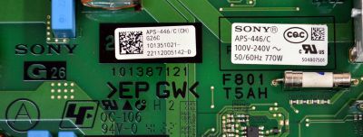 FUENTE DE PODER ORIGINAL PARA TV SONY / NUMERO DE PARTE 101351021 / 101387121 / APS-446/C / APS-446/C (CH) / 22112005142-D / MODELO XR-77A80CL / XR77A80CL - Imagen 2