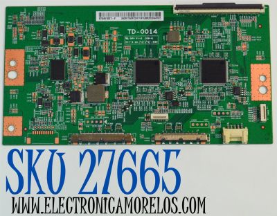 T-CON ORIGINAL PARA TV SONY / NUMERO DE PARTE 34291100FC24 / TD-0014 / ST6451D07-F / 34291100FC2411HTUD / PANEL YDEO065MNS11 / DISPLAY ST6451D07-F V2.1 / MODELO K-65XR70C / K65XR70C