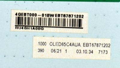 MAIN ORIGINAL PARA TV LG 4K UHD HDR SMART TV / NUMERO DE PARTE EBT67871202 / EAX69982309 / EAX69982309(1.0) / 67871202 / MODELO OLED65C4AUA / OLED65C4AUA.DUSQLJR - Imagen 3