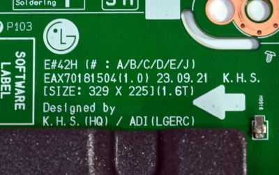 MAIN ORIGINAL PARA TV LG 4K UHD HDR SMART TV / NUMERO DE PARTE EBT67794802 / EAX70181504 / EAX70181504(1.0) / 67794802 / MODELO OLED83G4WUA / OLED83G4WUA.BUSYLJR - Imagen 4