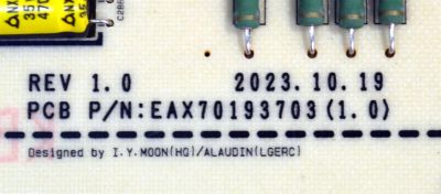 FUENTE DE PODER ORIGINAL PARA TV LG / NUMERO DE PARTE 41836301 / EAX70193703 / EAX70193703(1.0) / LGPS65G4-24OP / MODELO OLED65G4SUB / OLED65G4SUB.DUSQLJR - Imagen 2