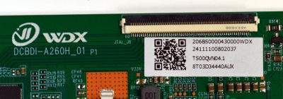 T-CON ORIGINAL PARA TV ONN / NUMERO DE PARTE 8T03D34440AUX / DCBDI-A260H_01 / T500QVN04.1 / 24111100802037 / 206B50000430000WDX / PANEL TPT500WR-QVN04.U / DISPLAY T500QVN04.1 / MODELO 100012585 50" - Imagen 2