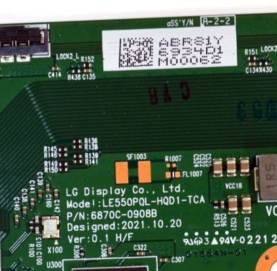 T-CON ORIGINAL PARA TV LG / NUMERO DE PARTE 6871L-6934D / 6870C-0908B / LE55PQL-HQD1-TCA / LW480AQD (EQ)(G2) / 6934D / PANEL LW480AQD (EQ)(G2) / MODELO 48GQ900-B / 48GQ900-BY.AUSOMPN - Imagen 3