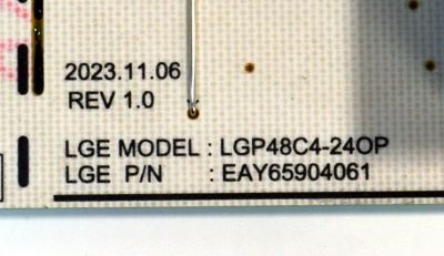 FUENTE DE PODER ORIGINAL PARA TV LG / NUMERO DE PARTE EAY65904061 / LGP48C4-24OP / 65904061 / PANEL AC480AQW / MODELO OLED48C4AUA / OLED48C4AUA.DUSQLJR - Imagen 2
