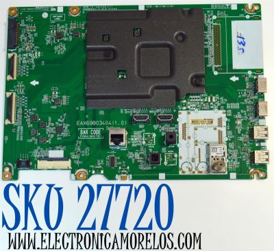 MAIN ORIGINAL PARA TV LG 4K UHD HDR SMART TV / NUMERO DE PARTE EBT67322701 / EAX69803404 / EAX69803404(1.0) / 67322701 / MODELO OLED65B2PUA / OLED65B2PUA.DUSQLJR / OLED65B2AUA / OLED65B2AUA.DUSQLJR