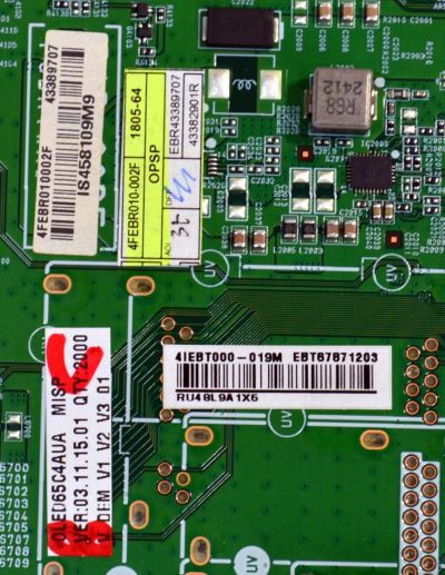 MAIN ORIGINAL PARA TV LG 4K UHD HDR SMART TV / NUMERO DE PARTE EBT67871203 / EAX69982309 / EAX69982309(1.0) / 67871203 / 43389707 / MODELO OLED65C4AUA - Imagen 3