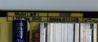 FUENTE DE PODER ORIGINAL PARA TV SAMSUNG / NUMERO DE PARTE BN44-01112B / L75E6N_BHS / BN4401112B / MODELOS UN75CU8000BXZA UB01 / UN75CU8000FXZA CB02 / HG75BU800NFXZA UA01 / HG75BU800NFXZA UA02 / UN75DU8000B - Imagen 3