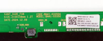 MAIN ORIGINAL PARA TV SAMSUNG 4K UHD HDR SMART TV / NUMERO DE PARTE BN96-60012Z / BN41-03350A / BN41-03350 / KANT_SU2E_FU8 / BN9660012Z / PANEL CY-BF075HGHV8H / DISPLAY ST7461D03-9 V2.1 / MODELO UN75U8000FDXZA / UN75U8000FDXZA CB02 - Imagen 2