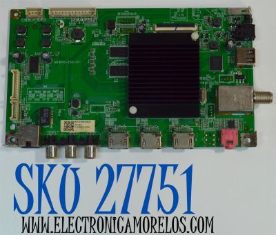 MAIN ORIGINAL PARA TV RCA 4K UHD HDR ROKU TV / NUMERO DE PARTE 515C16010M07 / MS16010-ZC01-01 / M07/2010091995/40 / 1010526021-01639 / PANEL CC580PV7D / MODELO RTRU5827-UC