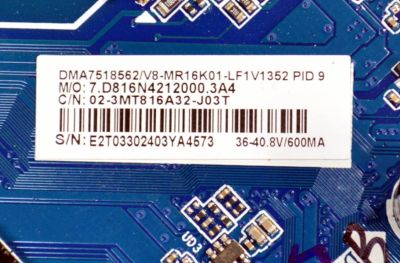 MAIN FUENTE COMBO ORIGINAL PARA TV PHILIPS FULL HD ROKU TV / NUMERO DE PARTE 02-3MT816A32-J03T / CV816-N42 / 7.D816N4212000.34A / V8-MR16K01-LF1V1352 / PANEL LVF320CSDX E0003 / DISPLAY ST3151B07-2 VER.2.1 / MODELO 32PFL6573/F7 - Imagen 3
