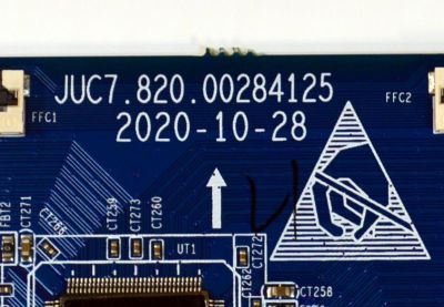 T-CON ORIGINAL PARA TV ONN / NUMERO DE PARTE JUC7.820.00284125 / 18134210034 / 2E08933A0 / 99D21N6T034690 / PANEL C500Y19-5C / DISPLAY CC500PV5D VER.17 / MODELO 100012585 50" - Imagen 3