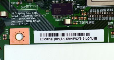 T-CON ORIGINAL PARA TV LG / NUMERO DE PARTE 6871L-6903B / 6870C-0733A / LE550AQD-EPC2-YJ1 / LE550PQL (HP)(AH) / 6903B / PANEL AC550AQL / DISPLAY LE550PQL (HP)(AH) / MODELO OLED55B3AUA / OLED55B3AUA.DUSQLJR - Imagen 2